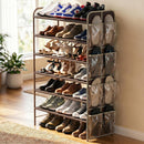 Simple Houseware 6-Tier Shoe Rack Organizer w/Side Hanging Pockets, Bronze — 2
