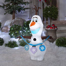 Gemmy Christmas Airblown Inflatable Frozen 2 Olaf Holding String of Ornaments Disney, 4 ft Tall — 2