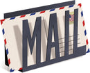 MyGift Modern Black Mail Holder Organizer with Cutout MAIL Lettering Design — 1
