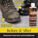 Fiebing's Liquid Mink Oil for Leather Boots (8 fl oz) - Leather Cleaner & Conditioner - Waterproof, Preserve, Soften All Smooth Leathercraft & Vinyl - Prevents Salt Stains - Use On Couch, Shoe, Purse — 4