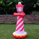 Juegoal 6 FT Christmas Inflatables Outdoor Decorations, Inflatable Xmas Lighthouse, Lighted Blow Up North Pole Sign with Built in LED Lights, Light Up Holiday Winter Lawn Yard Garden Decor — 5