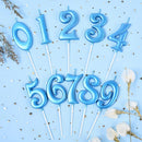 PHD CAKE 2.76 Inch Elegant Blue 6 Number Birthday Candles, Blue Number Candles, Cake Number Candles, Party Celebration — 3