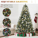 YITAHOME 7.5ft Prelit Christmas Tree w/Pine Cones & Pine Needles & Remote — 2