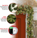 National Tree Company 9ft Pre-Lit Crestwood Spruce Christmas Garland — 6