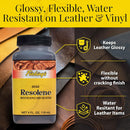 Fiebing's Acrylic Resolene (4 oz) - Protective Acrylic Leather Finisher - Glossy Finish Top Coat for Dyed & Polished Leathercraft - Flexible, Durable, Water Resistant for Boots, Couch, Purse (Brown) — 4