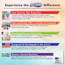 ArtSkills Stretched Canvas for Painting, 11x14 Canvas, 2-Pack Framed | 2-Pack 11x14 — 2