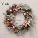 DecorbyHannah 24'' Pre-Lit Christmas Wreath for Front Door with Lights, Large Pink Lighted Christmas Wreaths with Ornaments for Window, Battery Operated Outdoor Xmas Wreath for Winter Holiday Decor — 6