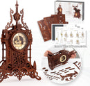 FUNPOLA LED 3D Wood Puzzle Clock Tower, 3D Puzzle Building Model, 3D Home Décor Puzzle DIY 3D Clock Kit for Adults (LED-WTC02) — 5