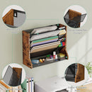 Jakyitvi 5 Tiers Ironwood Wall Desk File Holder Organizer Organizer, Brown — 2