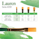 Princeton Artist Brush Lauren, Brushes for Acrylic and Watercolor Series 4350, Stroke Golden Synthetic, Size 050 | Stroke Size 050 — 5