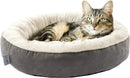 Love's cabin Round Donut Cat and Dog Cushion Bed, 20in Bed for Cats or Small Dogs, Anti-Slip & Water-Resistant Bottom, Super Soft Durable Fabric Pet Beds, Washable Luxury Cat & Dog Bed Gray — 1
