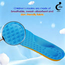 Kids Insoles 2 Pairs, 4D Shoe Inserts for Children Daily Athletic Sneakers - 2‑pack (1 Pair Blue, 1 Pair Green) — 6