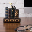MyGift Decorative Desk Organizer Pen and Pencil Holder with Storage Drawer — 5