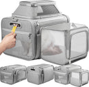 SHARLOVY Top-Side Expandable Pet Carrier, Treat Window,18x11x11 Airline Approved