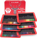 KALOUR 180 Colored Pencil for Artists - Rich Pigment Soft Core - Oil-Based - Ideal for Coloring Drawing Sketching Shading Blending - Vibrant Color（Tin Case） — 1