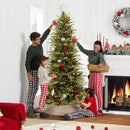Best Choice Products 6ft Pre-Lit Artificial Aspen Slim Christmas Tree, Noble Holiday Décor w/ 1,350 Branch Tips, 2-in-1 Multicolor LED Lights, Cordless Connection, Metal Stand — 6