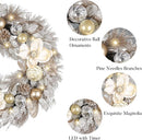 Valery Madelyn 24" Pre-Lit Large Christmas Wreath for Front Door with Light — 4