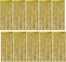 Gold Backdrop Birthday Decorations Foil Curtain Backdrop Gold Streamers Dance Party Decorations Photo Booth Props for Bachelorette Decorations Christmas Halloween New Years Eve Party Supplies | 10 Pack — 1