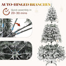 YITAHOME Prelit Snow Flocked Artificial Full Christmas Tree 7.5ft with Remote Control, Christmas Pine Tree with 11 Light-Modes, 1450 Branch Tips and Foldable Base for Home, Party Decoration — 2