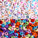 DECYOOL 1900pcs 7 Colors Round Letter Beads for Bracelets Jewelry Making — 4