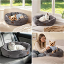 Asvin Small Dog Bed for Small Dogs, Cat Beds for Indoor Cats, Pet Bed for Puppy and Kitty, Extra Soft & Machine Washable with Anti-Slip & Water-Resistant Oxford Bottom, Grey, 20 inches — 7