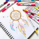 Ohuhu Adult Coloring Book Markers 120 Color Dual Tip Water-Based-Maui-White | 1 Count (Pack of 120) | White Pen | Practical Carry Pouch — 6