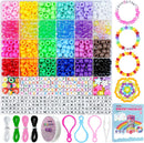 Gionlion 1000PCS Pony Beads Bulk Bracelet Making Kit, 24 Colors Kandi Beads for Bracelets and Jewelry Making, Letter… — 1