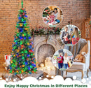 Goplus 6.5FT Prelit Pencil Christmas Tree, Premium Hinged Fir Tree, with 250 LED Lights and Solid Metal Stand, Easy Assemble, Ideal Xmas Decor for Home and Office — 2