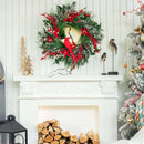 Christmas Wreath with Lights, Soomeir 24 Inch Lighted Christmas Wreaths for Front Door with Pine Needles and Berries, Large Prelit Wreath for Holiday Winter Window Outdoor Indoor Xmas — 7