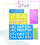 Mr. Pen Letters and Numbers Alphabet Templates, Letter Stencils, Pack of 5 | 14 9 1_inches — 2