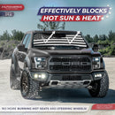 Autoamerics Truck Windshield Sun Shade - American Flag, 64 x 33.5 in — 3