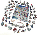 Wooden Jigsаw Puzzle for Adults - Uniquely Shaped Pieces - Made in The USA by FoxSmartBox - 263 Pieces - Christmas eve at Yapp's Crossing — 2