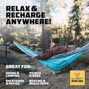 Wise Owl Outfitters Camping Hammock – up to 500lbs Portable Hammock with Tree Straps - Travel, Backpacking, Hiking, Outdoors Camping Gear - Single or Double — 6