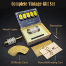 Da Vinci Code Mini Metal Cryptex Lock Puzzle Box – Vintage-Style Password Puzzle with 130 Riddle Cards, Educational Brain Teaser Toy for Kids, Teens & Adults, Gift for Birthday & Christmas — 3