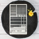 Aleks Melnyk No.423 Metal Stencil for Bullet Journaling, Bookmark, Planning, Banners, Lines, Lists, Planner Stamps, Habit Tracker, Dot Journal Stencil for Diary, Template, Scrapbook — 5
