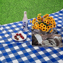 Kesfey Blue Gingham Tablecloth Picnic Party Checkered Table Cover 12 Packs | Bule and White — 7