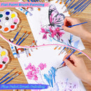 162 Pcs Paint Brushes Bulk, Round Flat Tip Acrylic Paint Brushes Set for Kids Classroom Crafts Oil Watercolor Canvases Face Painting Touch Up — 4