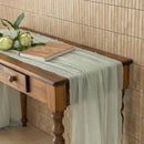 Sage Green Cheesecloth Table Runner 120 Inches Fall Party Home Decorations | 35"x120"(Pack of 1) — 6