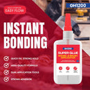 GH1200 (2-in-1) Super Glue with Brush Applicator & Nozzle, Mess Free Superglue Brush, Instant Never Dries, 3000 CPS… — 8