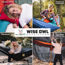 Wise Owl Outfitters Camping Hammock – up to 500lbs Portable Hammock with Tree Straps - Travel, Backpacking, Hiking, Outdoors Camping Gear - Single or Double — 7