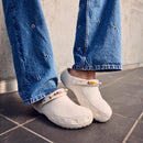 Crocs Unisex-Adult Classic Crafted Canvas & Suede Clogs | 8 Women/6 Men | Stucco — 2