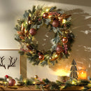DecorbyHannah 24'' Pre-Lit Christmas Wreath for Front Door with Lights, Large Pink Lighted Christmas Wreaths with Ornaments for Window, Battery Operated Outdoor Xmas Wreath for Winter Holiday Decor — 5