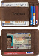 Toughergun Slim Wallet for Men RFID Blocking Money Clip, Minimalist Front Pocket Credit Card Holder, Magnetic Thin Mens Wallets with ID Window — 2