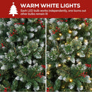 Hykolity 6 ft Prelit Christmas Tree with Pine Needle and Red Berries — 7