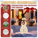BlueWish Snowman Christmas Decorations, 5FT Lighted Snowman Decorations for Outdoor, Christmas Decorations Outdoor Warm Light Up 90 LED for Yard Indoor Garden Lawn — 7