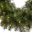 National Tree Company 24in Pre-Lit Norwood Fir Artificial Christmas Wreath — 1