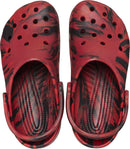 Crocs Unisex Adult Classic Marbled Tie-dye Clogs – Pepper/Black — 5