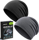 2 Pack Cooling Skull Cap for Men & Women, Breathable 3D Mesh Sweat Wicking Running Hat for Cycling Helmet Liner — 1