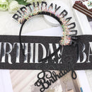 KICOSY Birthday Baddie Sash and Headband Set with Black Cake Topper — 4
