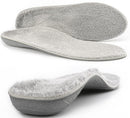 210lbs+ Winter Wool Warm Insole Plantar Fasciitis Pain Relief Men Arch Support Orthotic Insert Flat Feet Women, Heel Spur Relief Work Boot Shoes Insole Standing All Day Size8, 270MM - Gray — 1